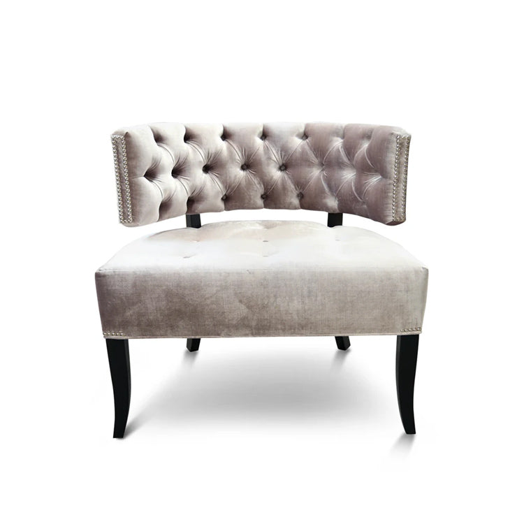 grey velvet chair for dressing table Soft Vanity Stool Seat Chair Bedroom with Back Rest&4 Solid Wood Legs Hold 330lb