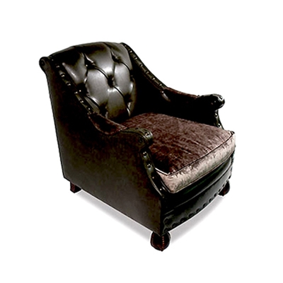 Estephan Sage Leather Chair