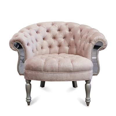 Sausalito Glitter Blush Mirror Chair