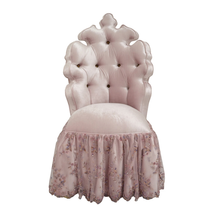 Queen's Velvet Vanity Chair