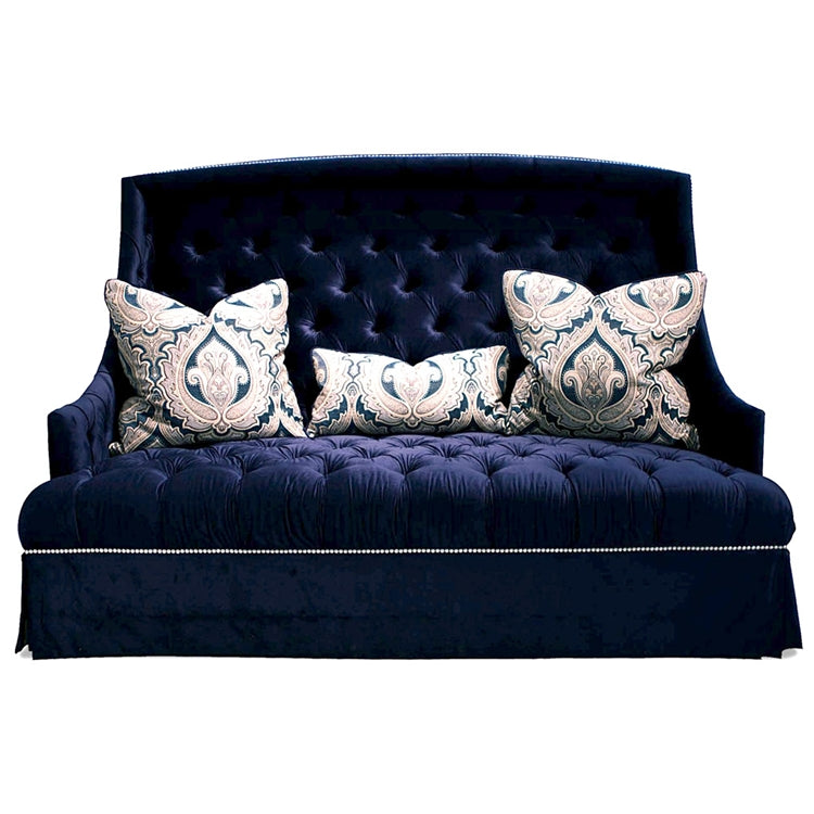 Deuce Navy Tufted Sofa