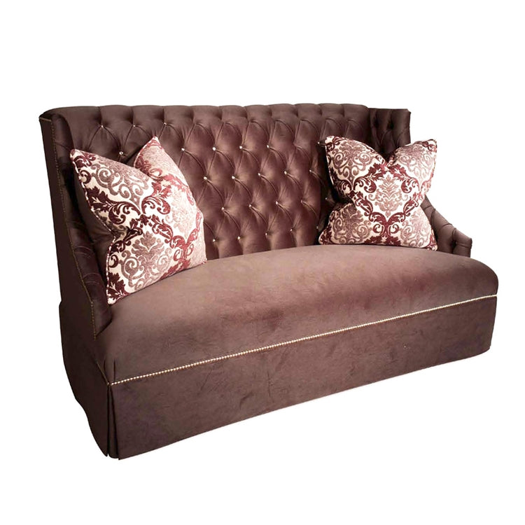 Sway Velvet High Back Sofa