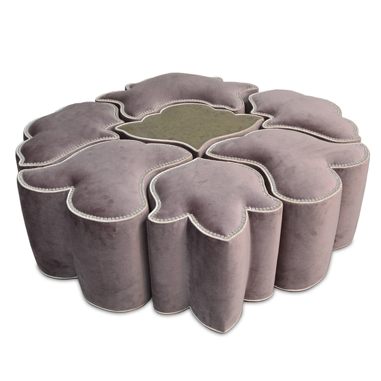 Damask Mirror Ottoman