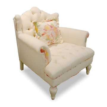 Seaside Floral Linen Chair