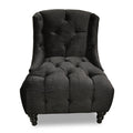 Regency Black Velvet Chair