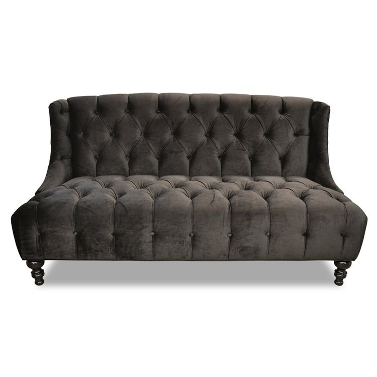 Regency Black Tufted Sofa