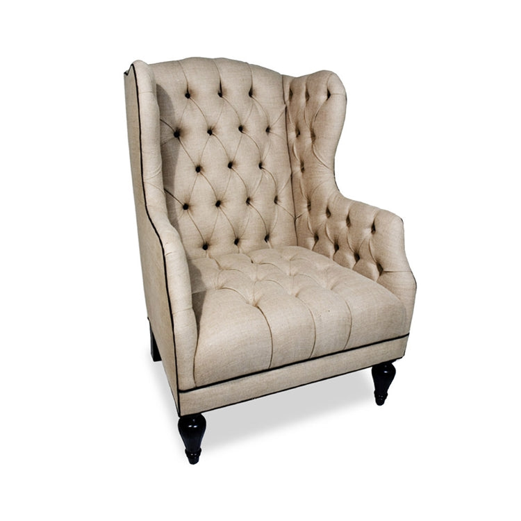 Duncan Fyfe Linen Wing Chair