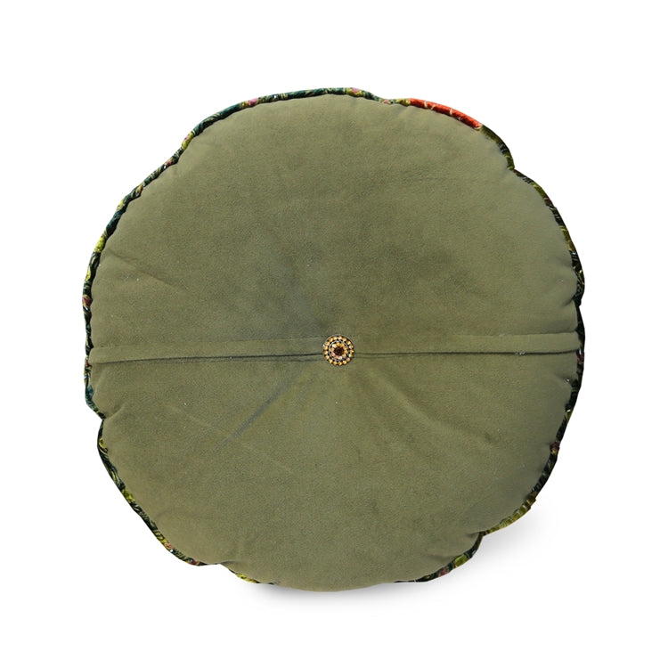 Peacock Round Pillow, Sage