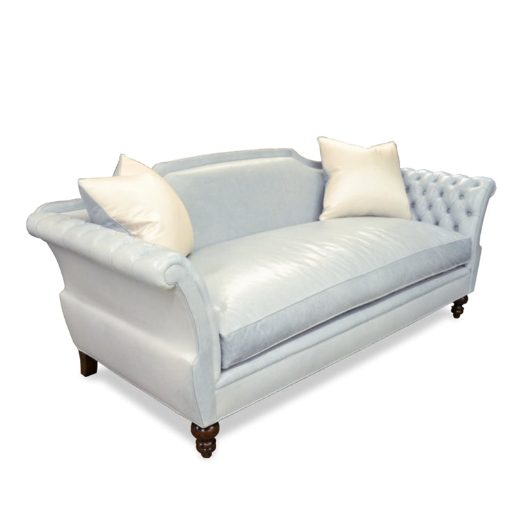 Shield Leather Tufted Sofa