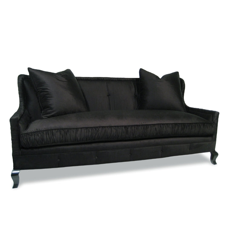 Devon Black Velvet Sofa