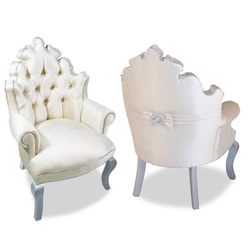 Isabella White Velvet Chair