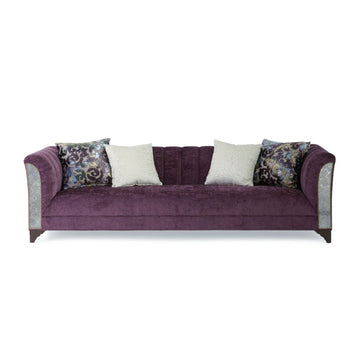 Bethany Mirror Sofa, Plum (2 length options)