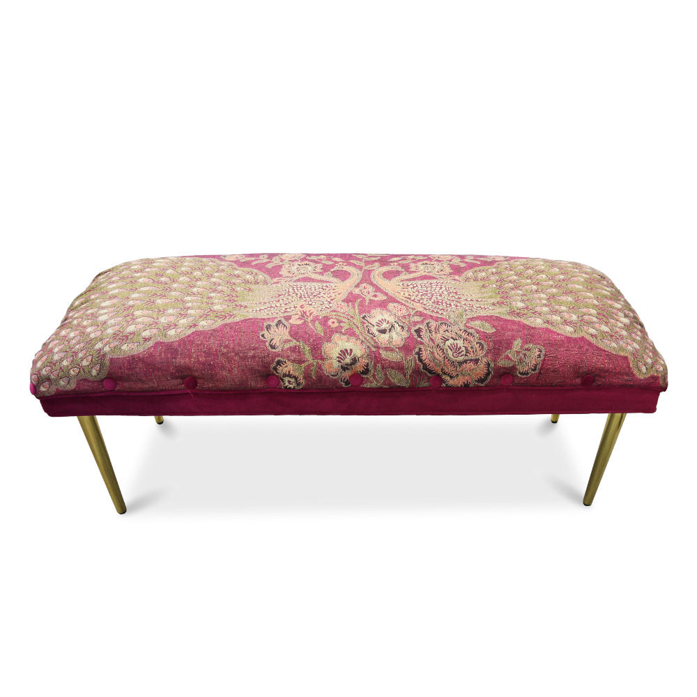 Peacock Fuchsia Bench 42"