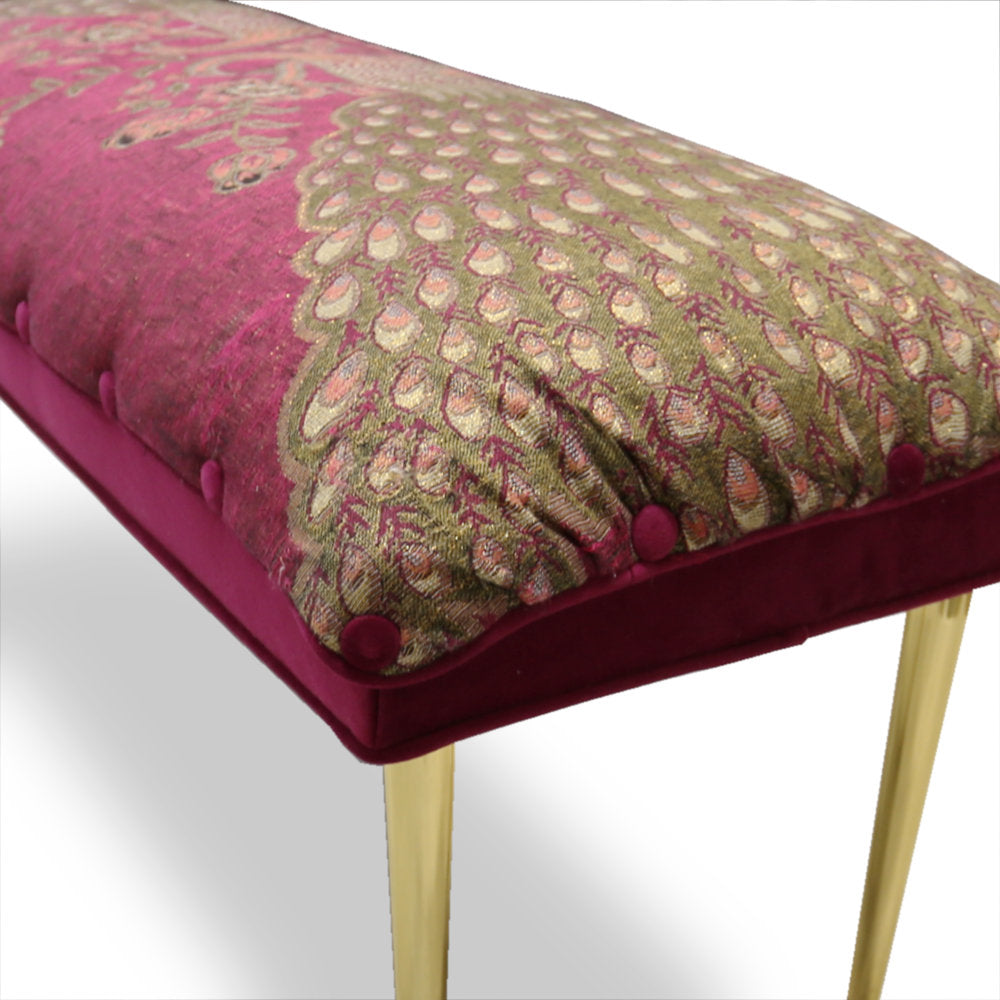 Peacock Fuchsia Bench 42"