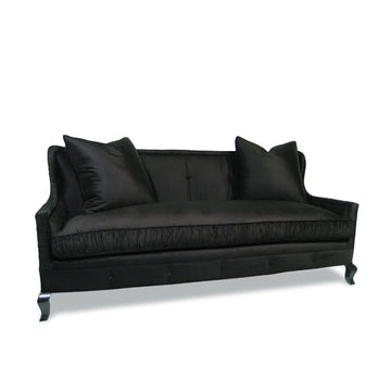 Devon Black Velvet Sofa