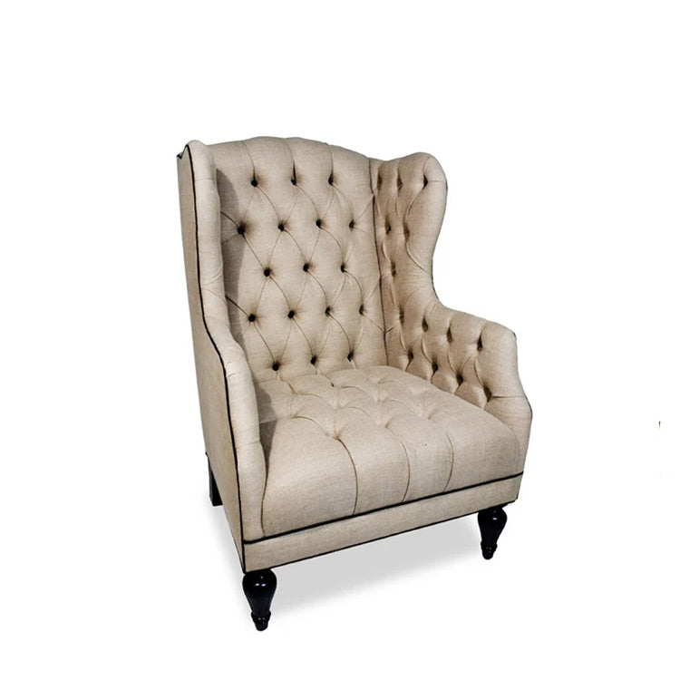 Duncan Fife Linen Wing Chair