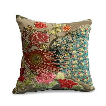 Peacock Pillow, Sage