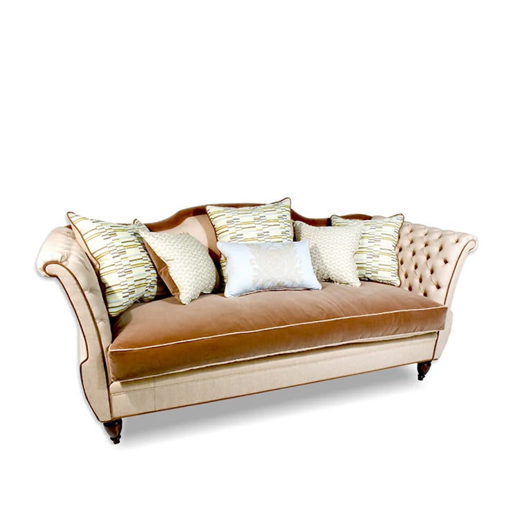 Shield Velvet Tufted Sofa