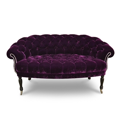 Sausalito Purple Settee - HauteHouseHome.com