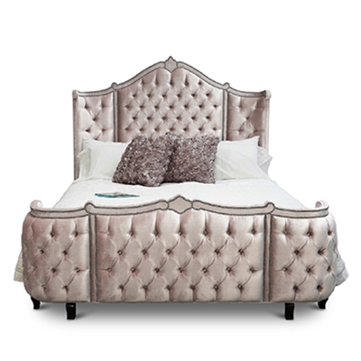 Tufted Velvet Bed - Penelope Bed - HauteHouseHome.com