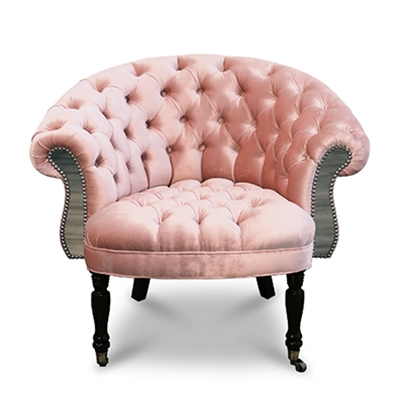 Sausalito Mirrored Chair - Velvet Cuddle Chair - HauteHouseHome.com