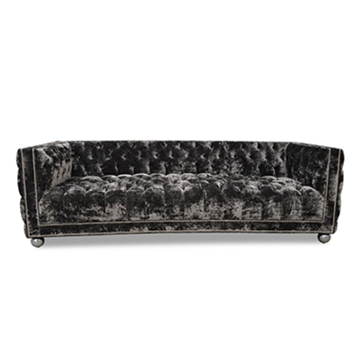 Manhattan Charcoal Crushed Velvet Sofa