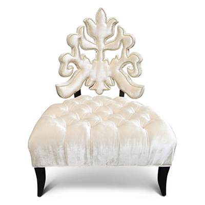 Arielle Tufted Ivory Chair
