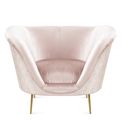 Courbes Shimmer Colored Velvet Chair