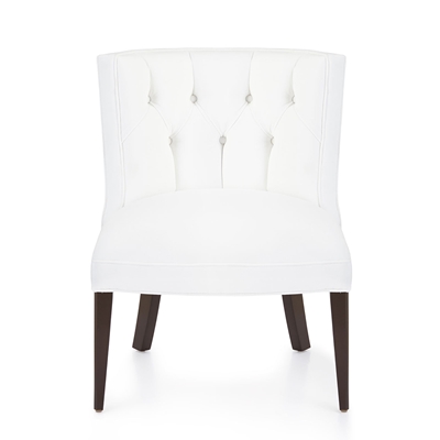 Tiffany White Velvet Floral Chair Floor Sample