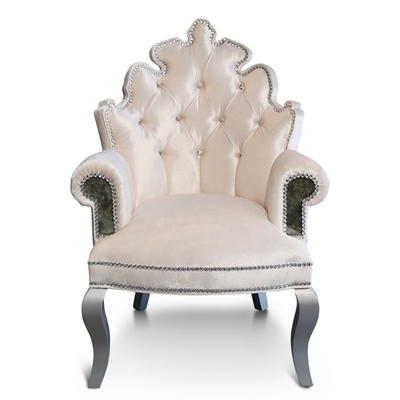 Isabella Mirror Crystal Accent Velvet Chair