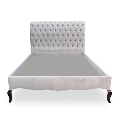 Duncan Fife Petite Grey Velvet Bed