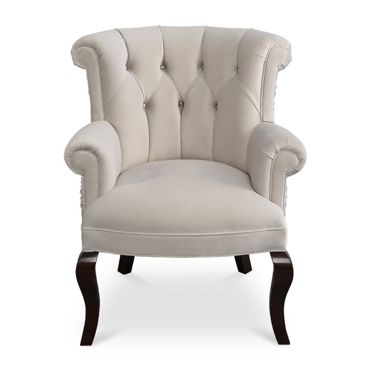 Dior Hollywood Glam Light Grey Velvet Chair