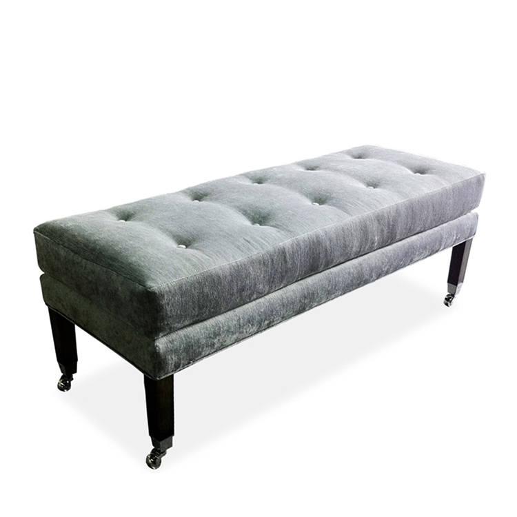 Haute House Home |  Ottomans and Benches | Button Tufted Bench