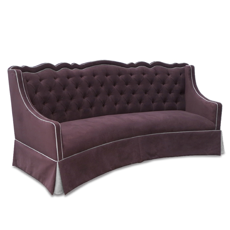 Julia Tufted Purple Velvet Sofa