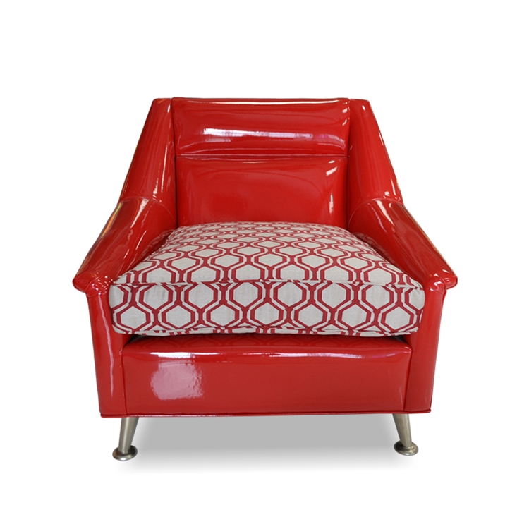 Elroy Red Vinyl Chair
