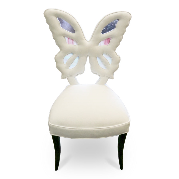 Farfalla Butterfly Stained-Glass Dining Chair
