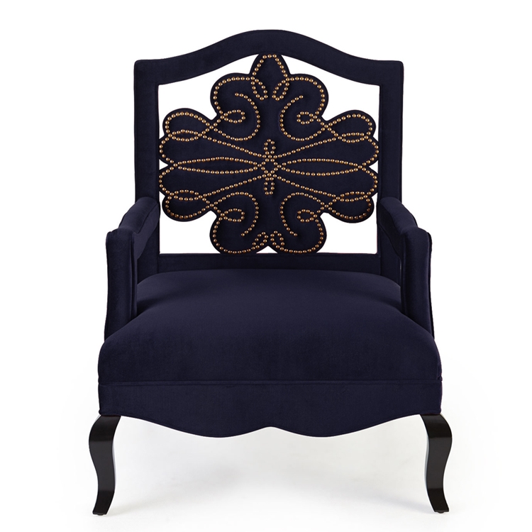 Gomez Navy Velvet Chair