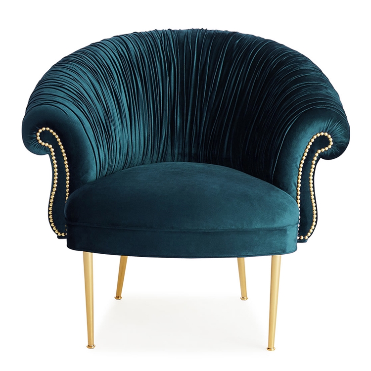 Salinas Ruched Velvet Chair