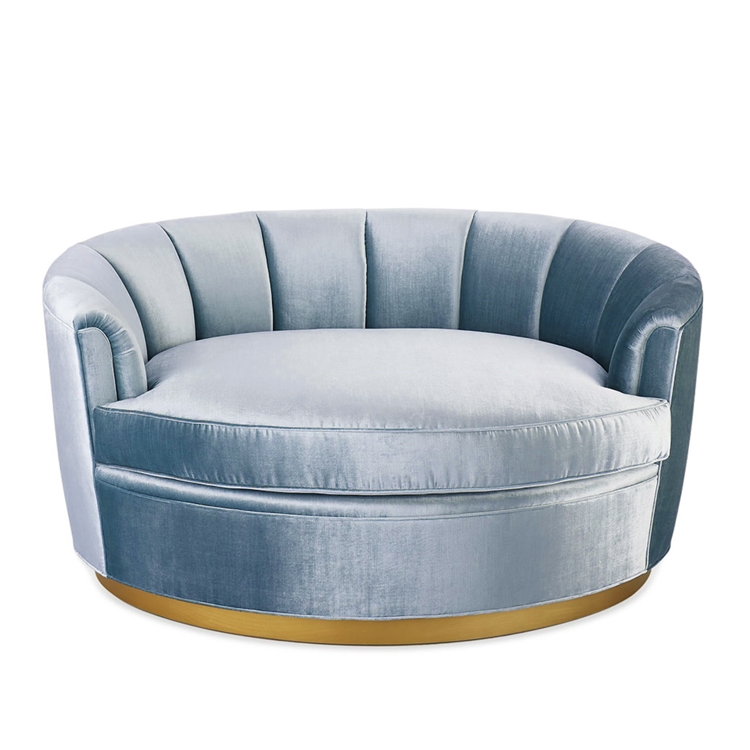 Zoey Shimmer Velvet Cuddle Chair
