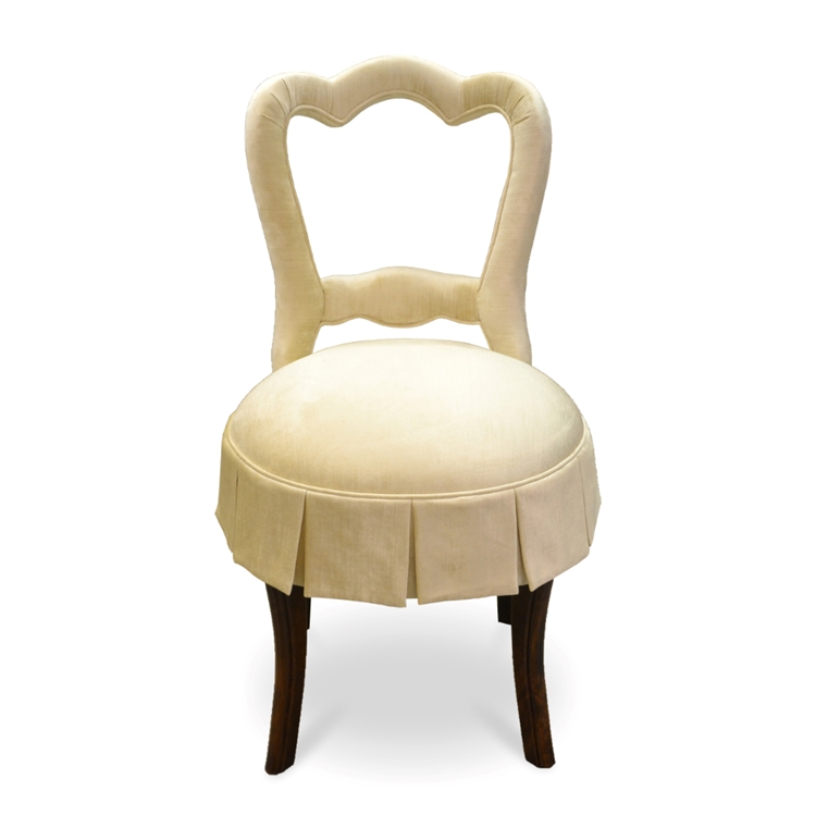Candy Cane Ivory Vanity Chair