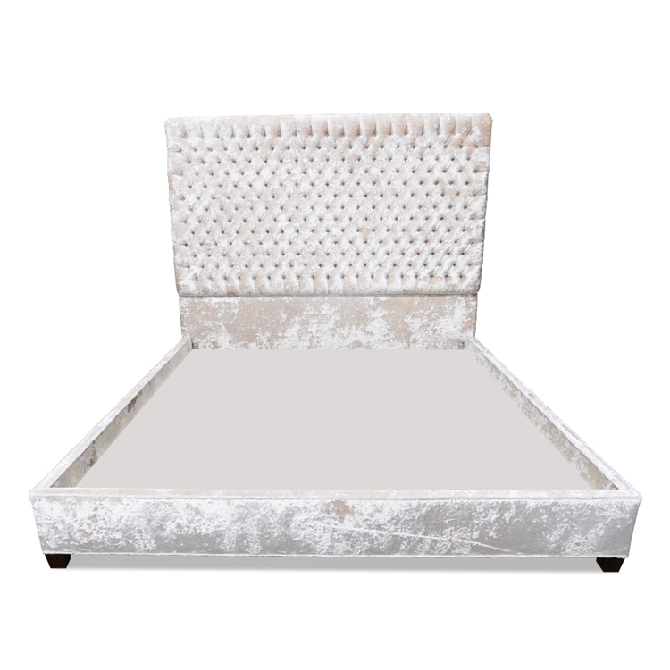 Arwin Crushed Pearl Tufted Velvet Bed